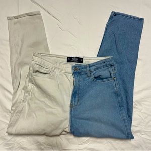 Hollister Ultra High Rise Two Tone Mom Jeans
